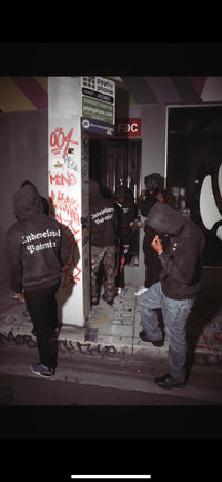 Heavyweight Washed Black Zip Up Hoodie